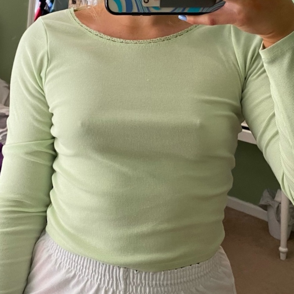 green longsleeve top